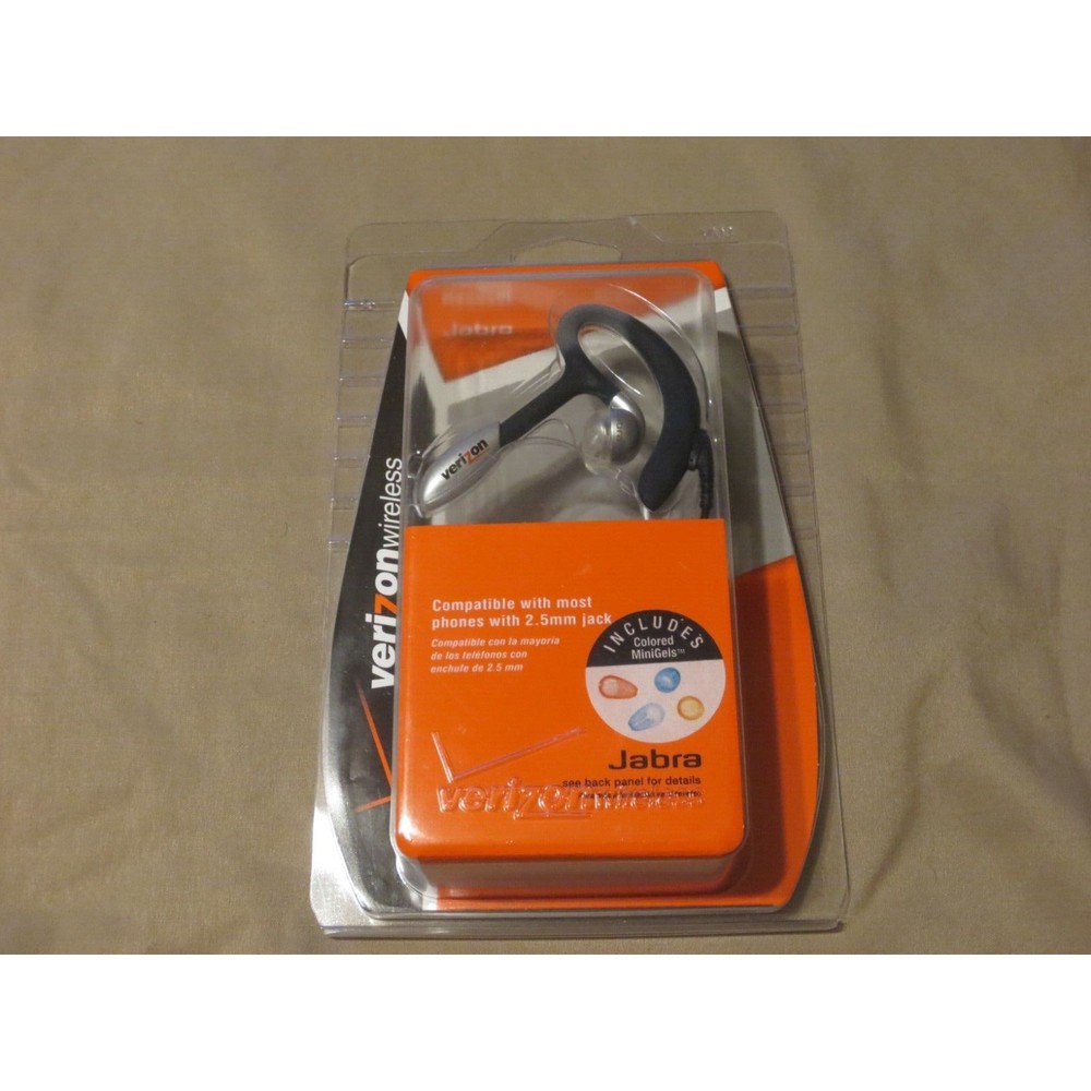 Verizon Wireless Headset Cool Boom with Colored MiniGels Earbuds 2.5mm jack